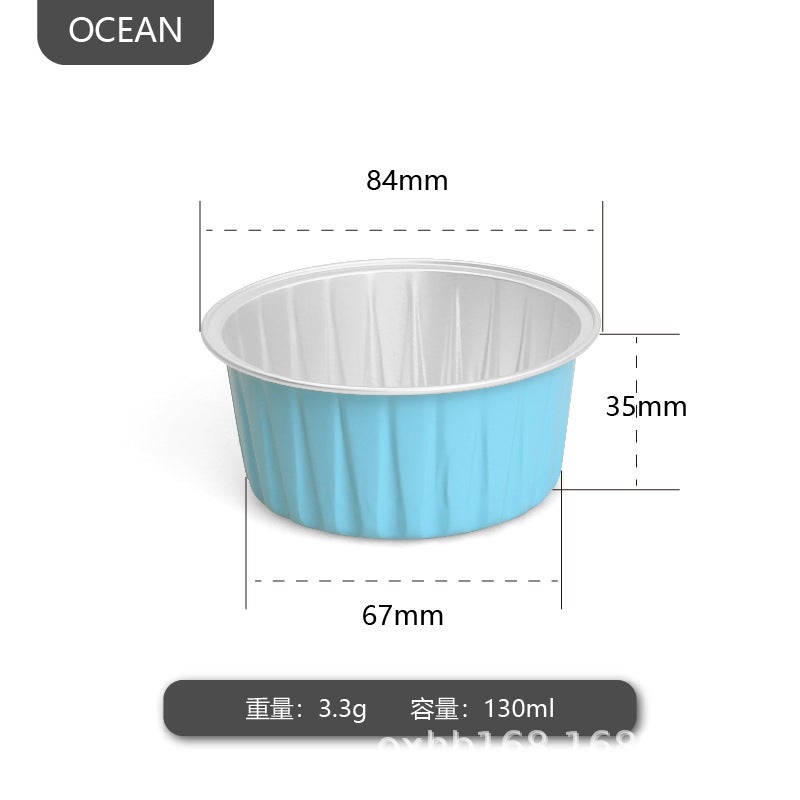Disposable Snow Mei Niang Pudding Cup Dafu Banji Thickened Baking Aluminum Foil Tin Paper Packaging Box Heart-Shaped Commercial Packaging - Image 1
