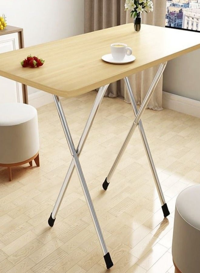 ميكسد طاولة قابلة للطي ، طاولة الطعام مساحة صغيرة قابلة للطي ، طاولة خشبية قابلة للطي مع إطار معدني ، 80 * 40 * 72cm - Image 3