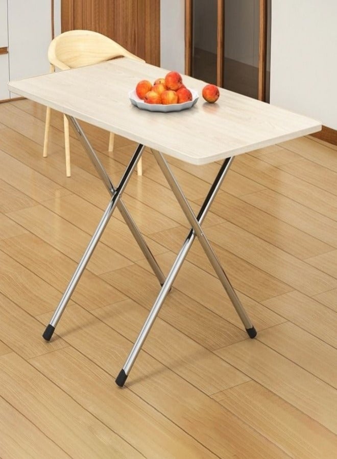 ميكسد طاولة قابلة للطي ، طاولة الطعام مساحة صغيرة قابلة للطي ، طاولة خشبية قابلة للطي مع إطار معدني ، 80 * 40 * 72cm - Image 2
