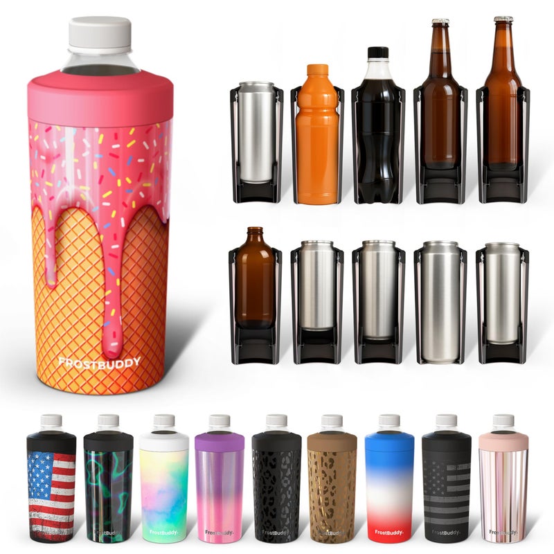 Frost Buddy Universal Buddy XL Can Cooler Fits 12ounce 16ounce 20ounce and 24ounce Cans and Bottles  Keep Your Drinks Refreshingly Chilled for over 12 hours Ice Cream