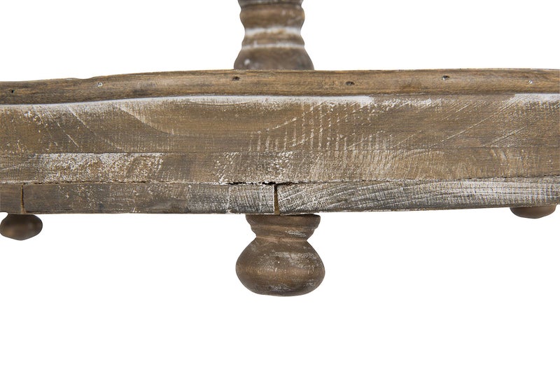 Creative Co-op Distressed Brown Wood 2-Tier Tray with Metal Handle - Image 5