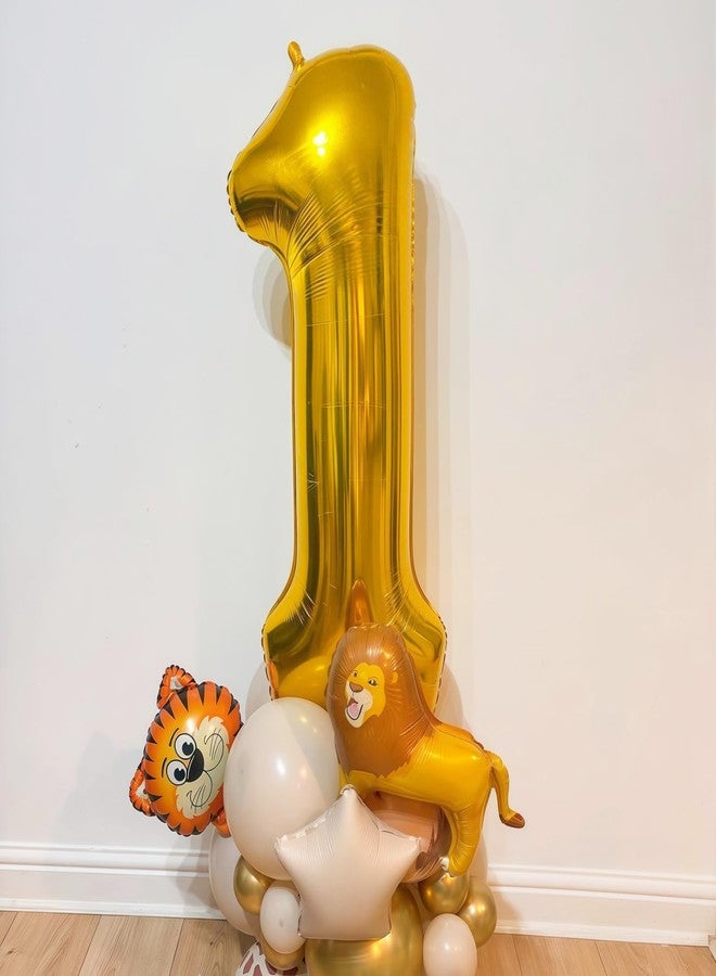 BBPOOL Gold 3 Balloon Number,40 Inch Number 3 Balloon Large Gold 3 Foil Mylar Helium Balloon for Birthday Party Decorations - Image 2