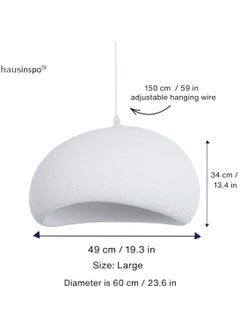 SP Nordic Minimalist Oval Pendant Light White Color  - Image 4