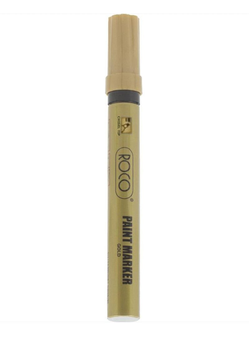 ROCO - Chisel Tip Paint Marker Gold - Image 1
