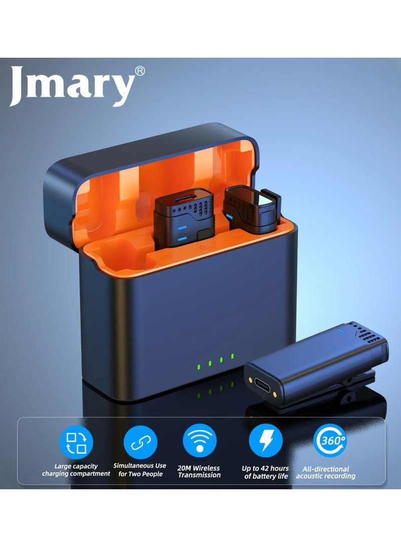 Jmary MW-16 2.4G Wireless Microphone for Mobile & Camera – Portable Lapel Lavalier Mic with Receiver for Clear Audio - Image 2