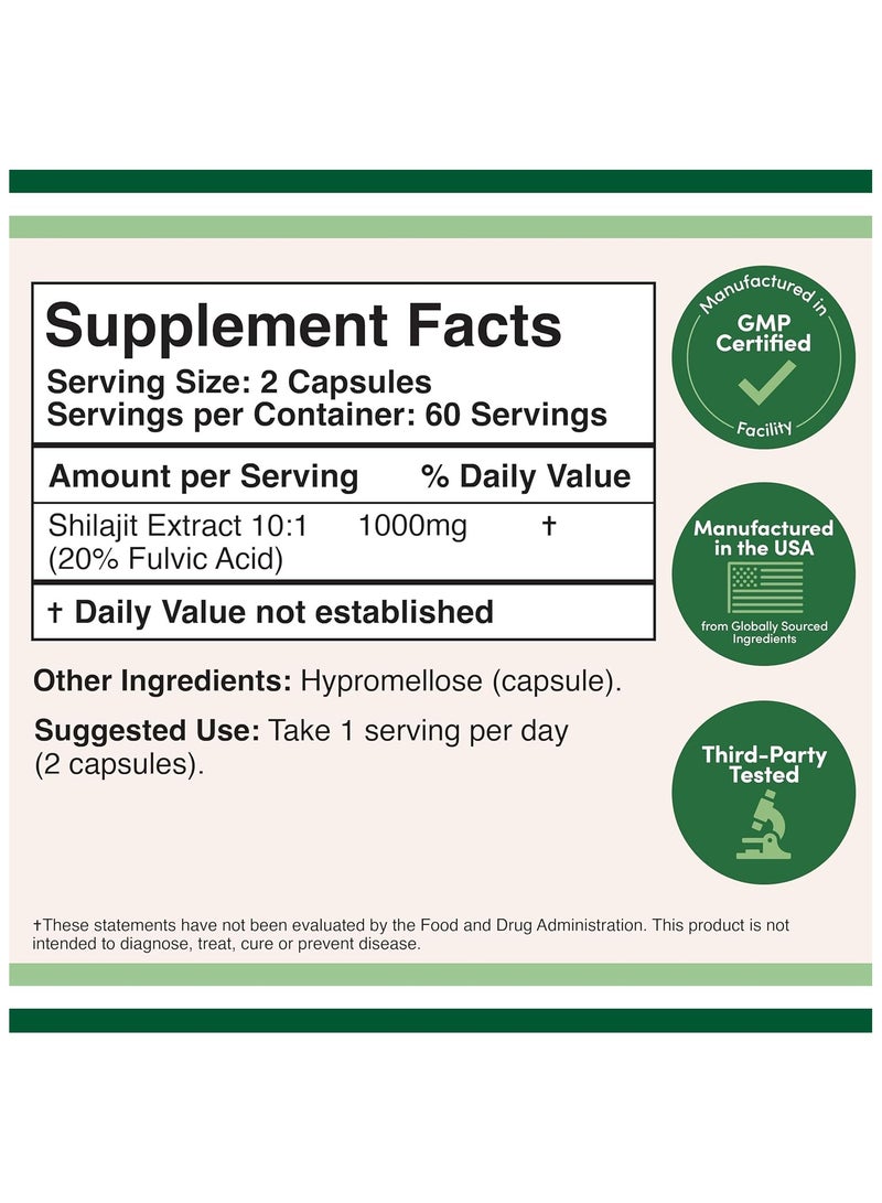 DoubleWood DoubleWood Supplements Shilajit Resin Capsules 120  - Image 2