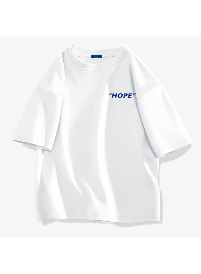 Geniolamode Men's Short-sleeve T-shirt, Pure Cotton, Summer, Simple Letter Print, Versatile Casual Youth Round Neck Tee, Men's Clothing - Image 1