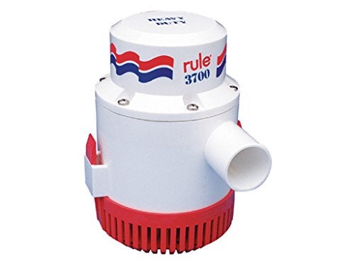 Rule 16A 3700 GPH Heavy Duty Bilge Pump, Non-Automatic, 24 Volt , White/Red - Image 4