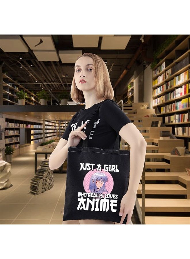 LEVLO Anime Fans Make up Bag Anime Lover Gift Just A Girl Who Really Loves Anime Cosmetic Make up Bag (Loves Anime BT) - Image 4