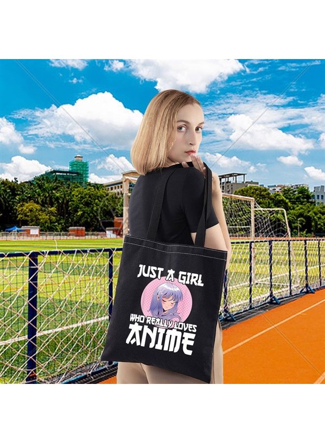 LEVLO Anime Fans Make up Bag Anime Lover Gift Just A Girl Who Really Loves Anime Cosmetic Make up Bag (Loves Anime BT) - Image 5