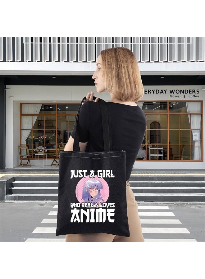 LEVLO Anime Fans Make up Bag Anime Lover Gift Just A Girl Who Really Loves Anime Cosmetic Make up Bag (Loves Anime BT) - Image 3