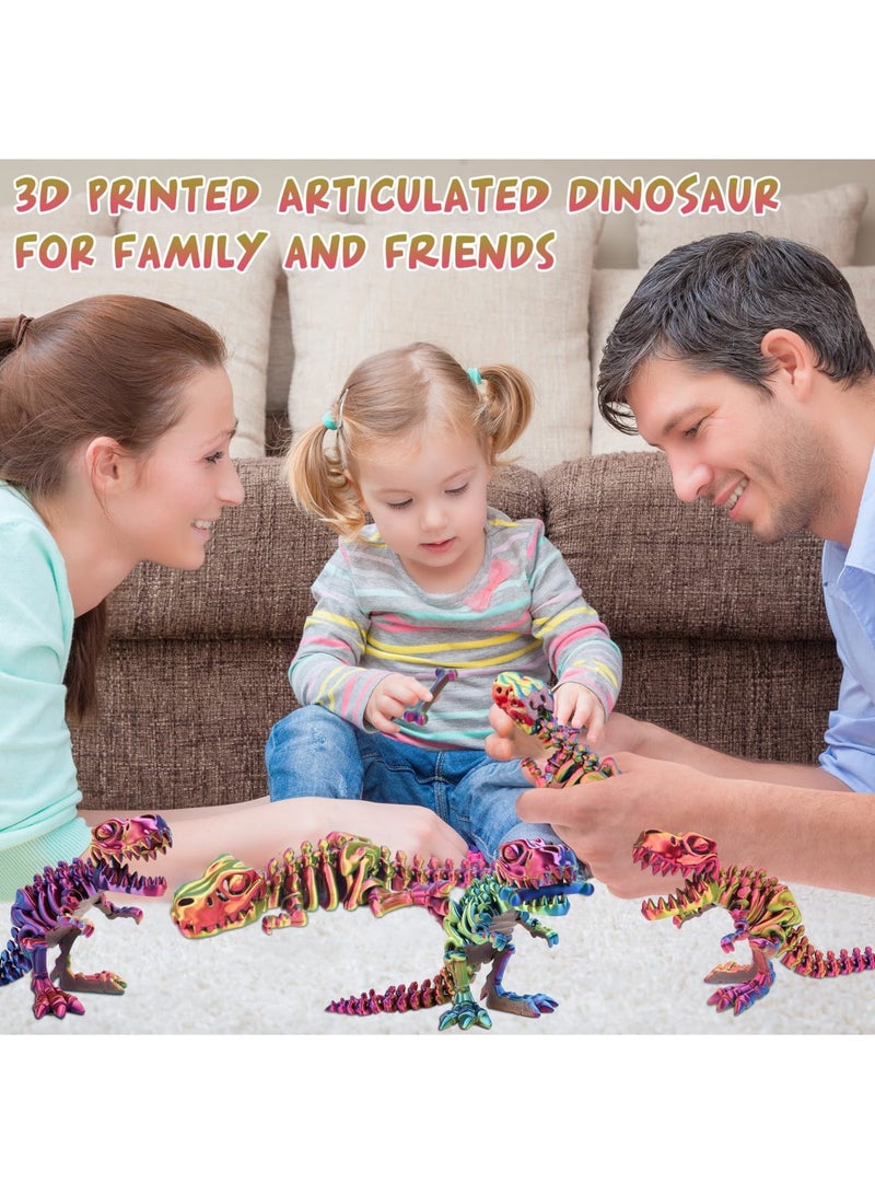 SYOSI 3D Printed Dinosaur Bones Articulated T-Rex Skeleton Model with Flexible Joints, 3D Printed Dragon and Dinosaur Fidget Toy for Adults and Kids, Stress Relief and Office Home Decor - Image 5