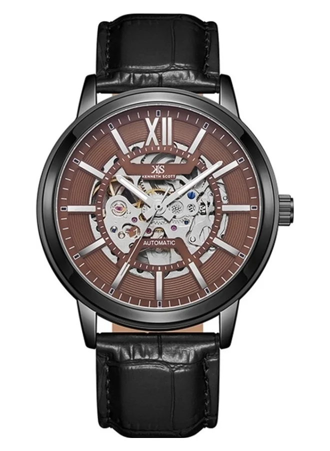KENNETH SCOTT Leather  Automatic  Watch K24323-BLBH - 43.5 mm
