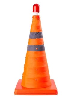 BERRY Berry 20-inch (50cm) Foldable Traffic Cone – Orange Reflective Safety Pylon with Red Warning Light | Portable Collapsible Cone for Roadside Emergencies & Parking  - Image 1