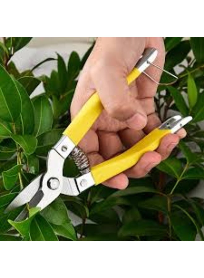 Professional Pruning Shears for Grapes and Plants, Yellow Handle, Stainless Steel Blade, Size 15.0cm, Ambidextrous - Image 4