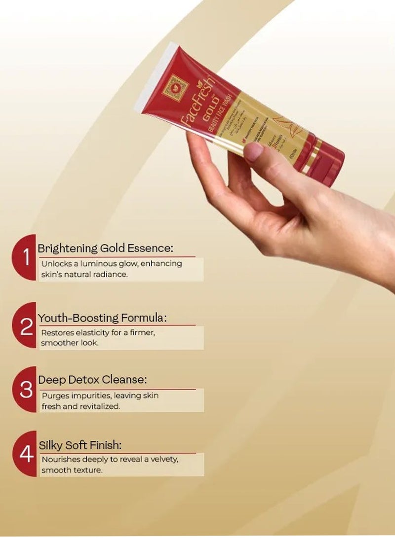 Face Fresh Set of 2 Gold Plus Beauty Face Wash - Helps Unclog Pores and Prevents Acne Breakouts, Face Wash for All Skin Types 60ml - Image 3