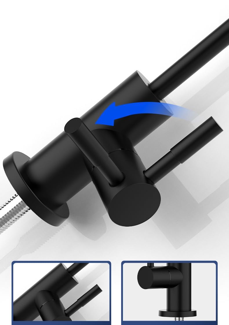 B Backline Stainless Steel 304 Grade Ro Water Purifiers Tap/Faucet | 360° Rotatable Ro Tap | Clean Drinking Water Purifier Filter Faucet (Black Matt) - Image 3