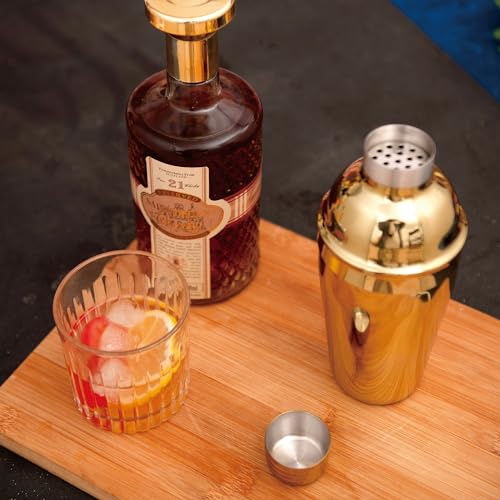 JNWINOG 12Pcs-Cocktail Shaker Set Stainless Steel Bartending Kit 18.6oz Cocktail Bar Set Cocktail Mix Drink Making Kit Professional Bar and Home Drink Bar Tools for Bartender(Gold, 12Pcs) - Image 5