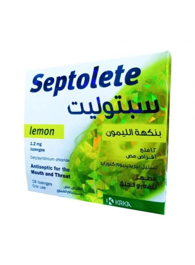 Septolete Lemon 18 Lozenges - Image 2