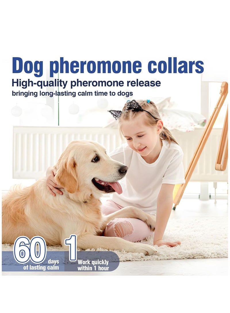 Furtey Calming Collar for Dogs 4 Packs Dog Pheromone Collars Pheromones Calm Lasts 60 Days Relief Anxiety Stress Separation Relieve Bad Behavior 25 Inches Size Adjustable Fit All Small Medium and Large Dog - Image 2