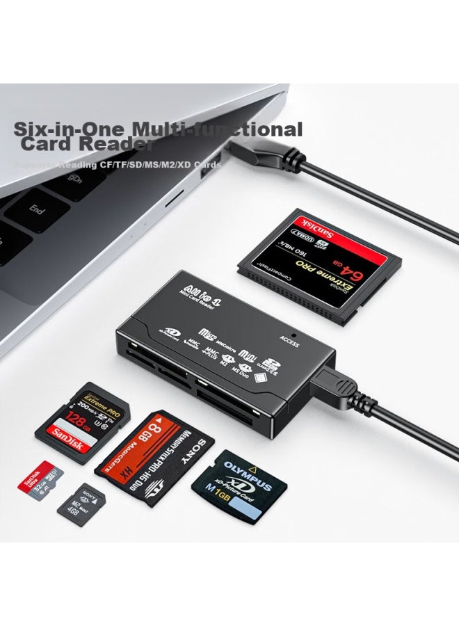 Linkstone Liantuo, Multifunctional Six-in High-speed Card Reader, Supports Sd/tf/cf/xd/ms/m2 Cards, Compatible With Sony Memory Cards, Sony Memory Sticks, Digital Cameras, Camcorders, Ps5 Game Consoles - Image 3
