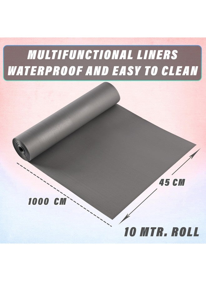 Kuber Industries Kuber Industries Diamond Textured Anti Slip Mat|Waterproof Shelf Mat Liner Roll|Mat For Kitchen, Drawer & Cabinet|Sheet For Fridge, Bathroom|Easy To Cut 10 MTR Roll (Grey)  - Image 3