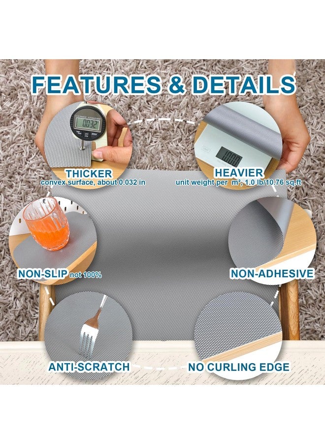 Kuber Industries Kuber Industries Diamond Textured Anti Slip Mat|Waterproof Shelf Mat Liner Roll|Mat For Kitchen, Drawer & Cabinet|Sheet For Fridge, Bathroom|Easy To Cut 10 MTR Roll (Grey)  - Image 2
