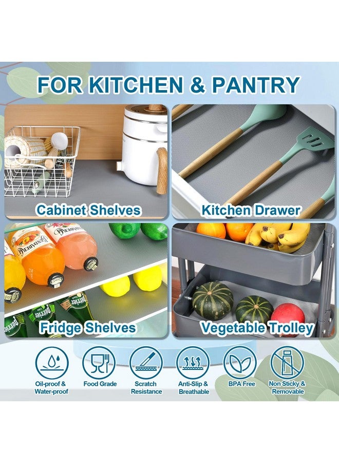 Kuber Industries Kuber Industries Diamond Textured Anti Slip Mat|Waterproof Shelf Mat Liner Roll|Mat For Kitchen, Drawer & Cabinet|Sheet For Fridge, Bathroom|Easy To Cut 10 MTR Roll (Grey)  - Image 5