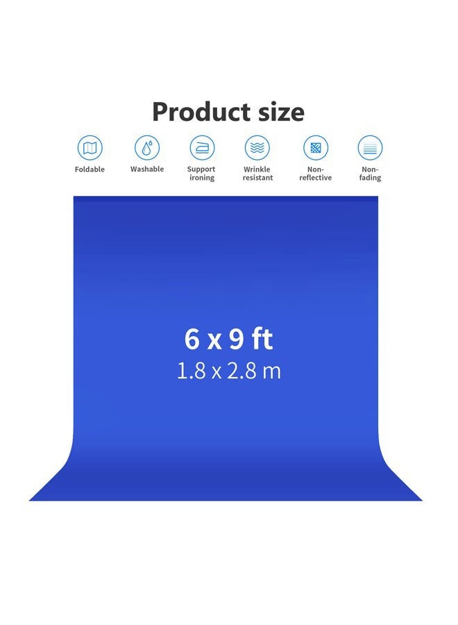 Neewer 6x9 feet/1.8x2.8m Photo Studio 100% Pure Polyester Collapsible Backdrop Background for Photography, Video and Television (Backdrop ONLY) - Blue - Image 2