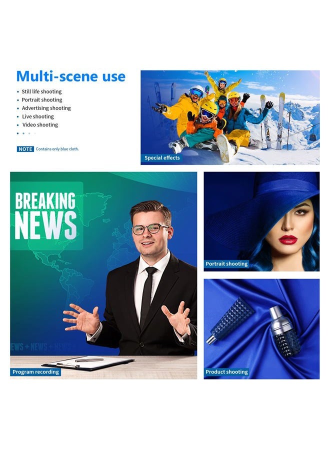 Neewer 6x9 feet/1.8x2.8m Photo Studio 100% Pure Polyester Collapsible Backdrop Background for Photography, Video and Television (Backdrop ONLY) - Blue - Image 5