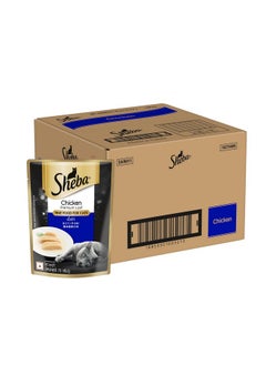 Sheba Fine Premium Adult (1+ Years) Wet Cat Food, Chicken Premium Loaf, 70 G Pouch (Pack Of 24), High-Moisture Gravy Cat Food For Healthy Hydration  - Image 3