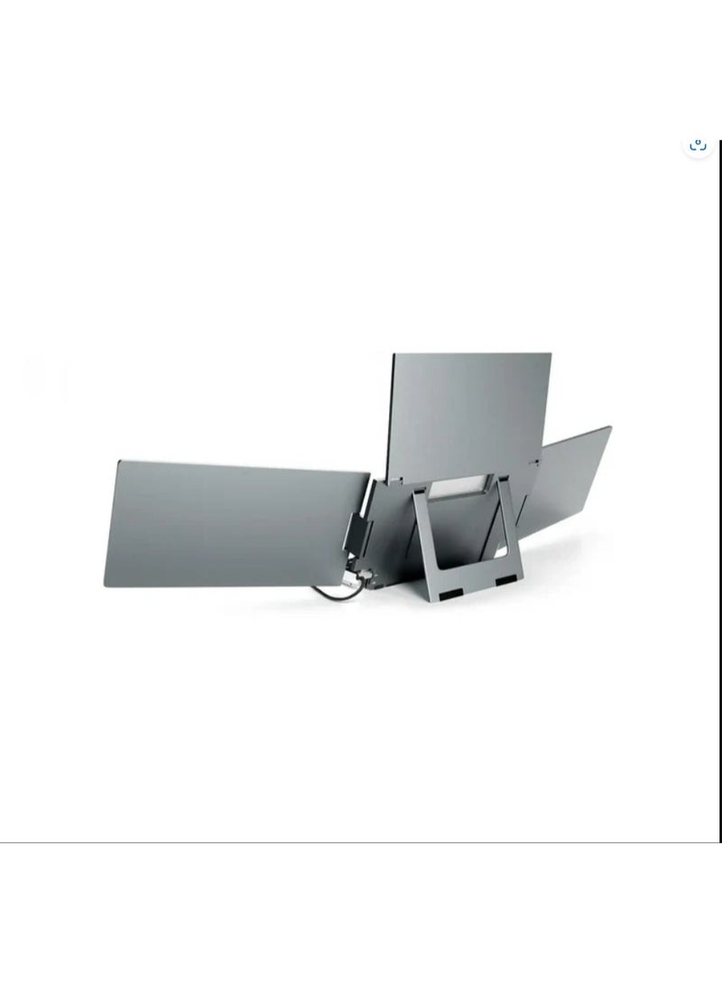 ڤي2كوم موسع شاشة لابتوب 15.6 بوصة بأربع شاشات مع ثلاث شاشات خارجية، FHD 1080P IPS، 350 نتس، USB-C/USB-A، شاشة محمولة للعمل المتعدد للأعمال، ثلاثية الشاشات، V2COM W3 - Image 2