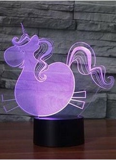 PEPPA Magical Unicorn 3D Acrylic LED 7 Colour Night Light Touch Table Lamp Gift