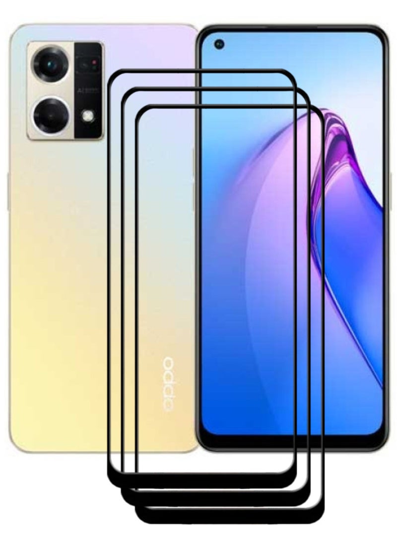 ACLIX 3 Pieces Antistatic ESD Dustproof Premium Quality High Definition Tempered Glass Screen Protector Designed For Oppo Reno8 4G - Image 1