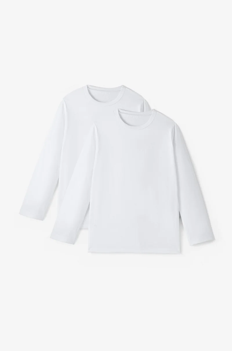 جون Kids Packaged Long Sleeve 2-Pack Plain T-Shirt