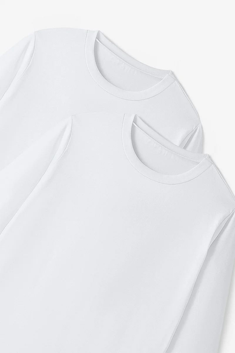 جون Kids Packaged Long Sleeve 2-Pack Plain T-Shirt