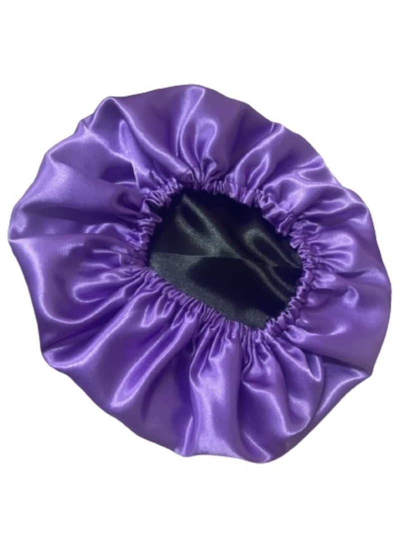 Satin Hair Wrap For Sleeping Purple - Image 2