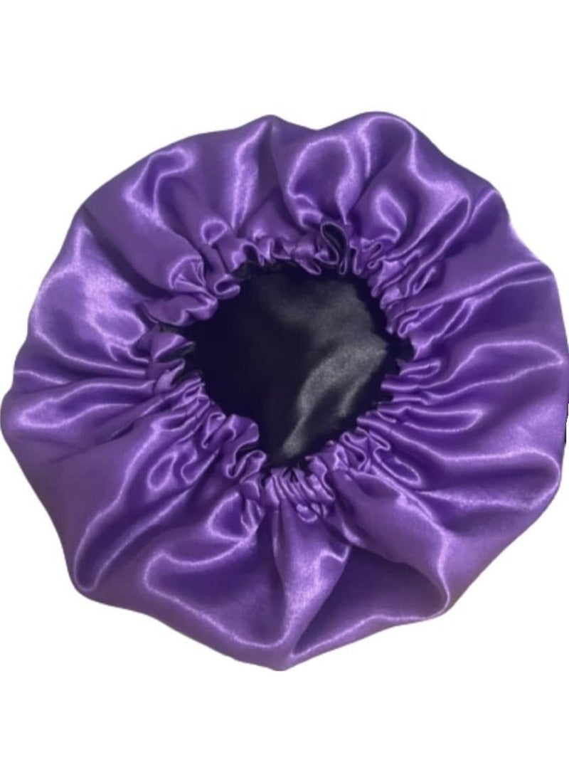 Satin Hair Wrap For Sleeping Purple - Image 1