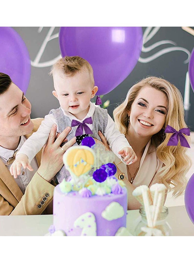 SOLARAE Wide Satin Ribbon Satin Fabric Spool for Cutting Ceremony Kit Grand Opening Chair Sash Hair Car Bow Sewing Craft Gift Wrapping Wedding Decoration(22 Yards,Purple) - Image 4