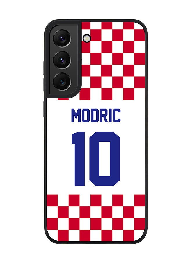 Stylizedd Rugged Black edge case for Samsung Galaxy S21 5G Slim fit Soft Case Flexible Rubber Edges Anti Drop TPU Gel Thin Cover - Football Team - Croatia Player Name - Modric - Image 1