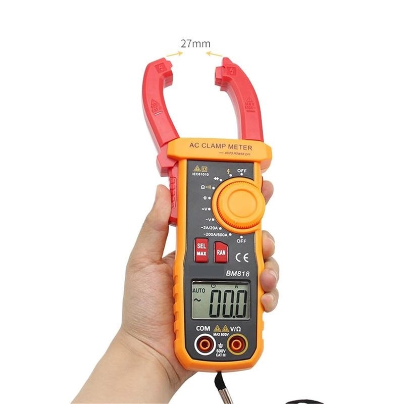 BM818 Digital clamp Meter BM819 Ture-RMS Ammeter ACV/DCV ACA 600V/600A Auto Range capacitance 2000uF/10000uF NCV Backlight(BM819(T-RMS)) - Image 3