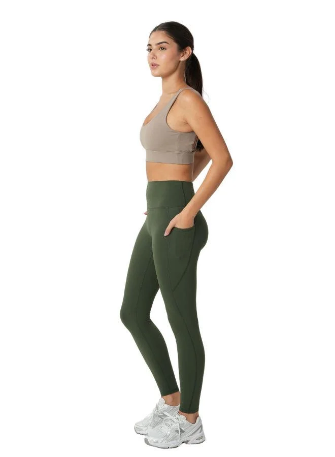موهوكي موهوكي ليقنز رياضي Lily Side Pocket Leggings - أخضر داكن