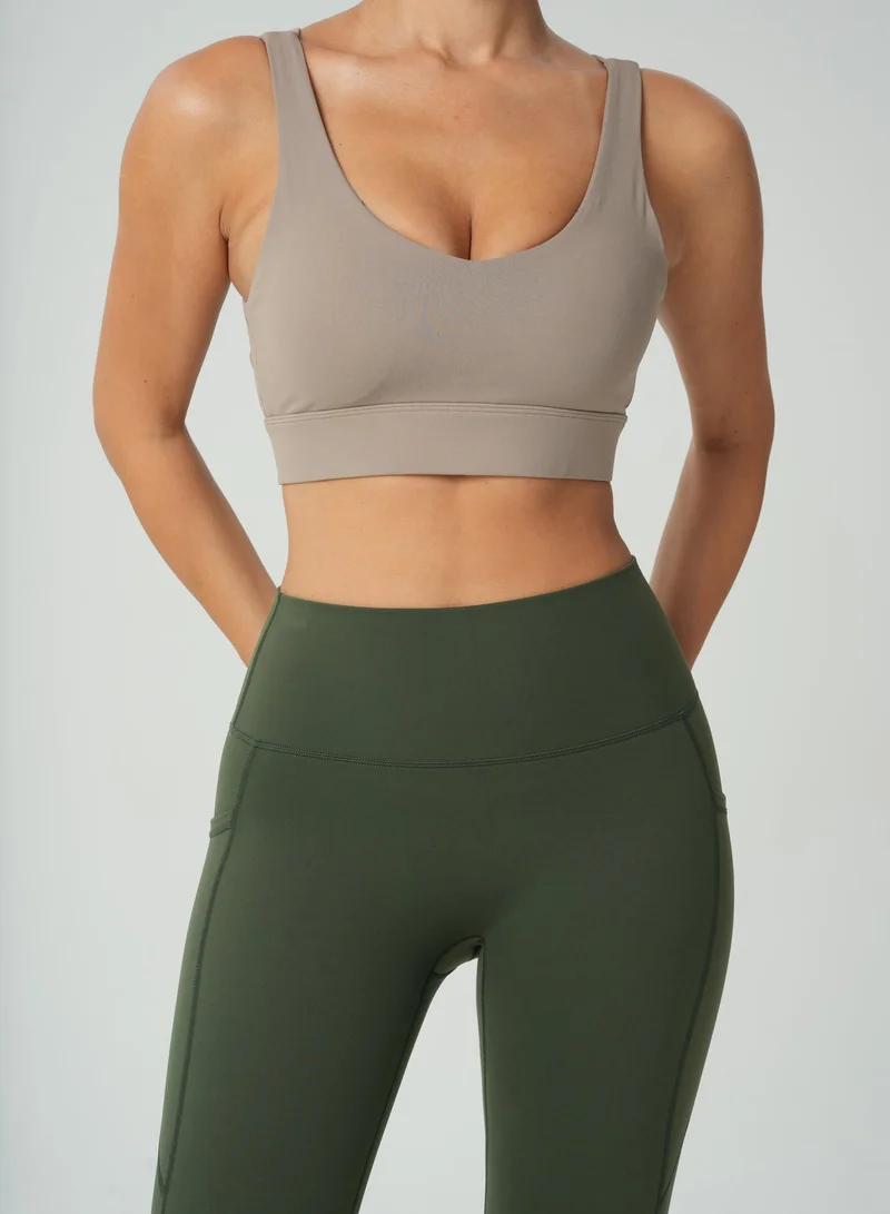 Mohuki Dark Green Lily Side Pocket Leggings for Women | Best Price UAE
