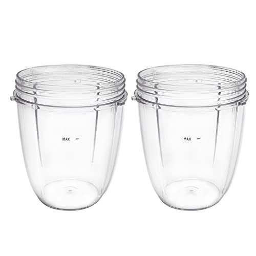 Veterger Replacement Parts cups, Compatible with NutriBullet 600W and 900W Blender (2 18oz cups) - Image 1