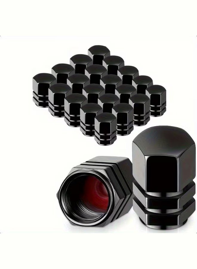 aeen 4 Pieces Hexagonal Aluminum Valve Stem Caps – Universal Heavy-Duty Leak Proof Tire Valve Covers for Cars, SUVs, Trucks, Motorcycles & Bicycles - Image 2