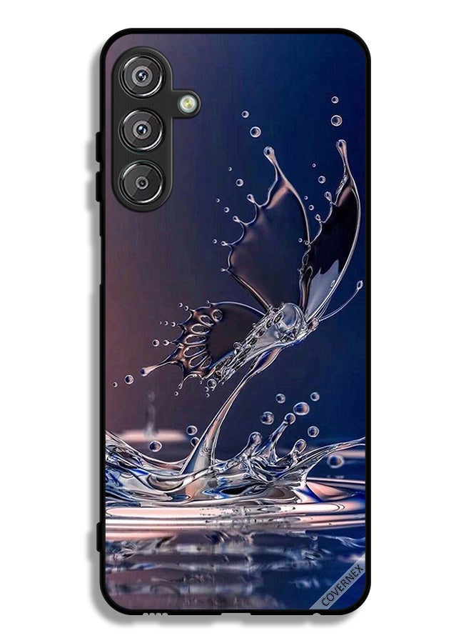 Covernex Samsung Galaxy F15 5G Protective Case Cover Water Drops Butterfly - Image 1
