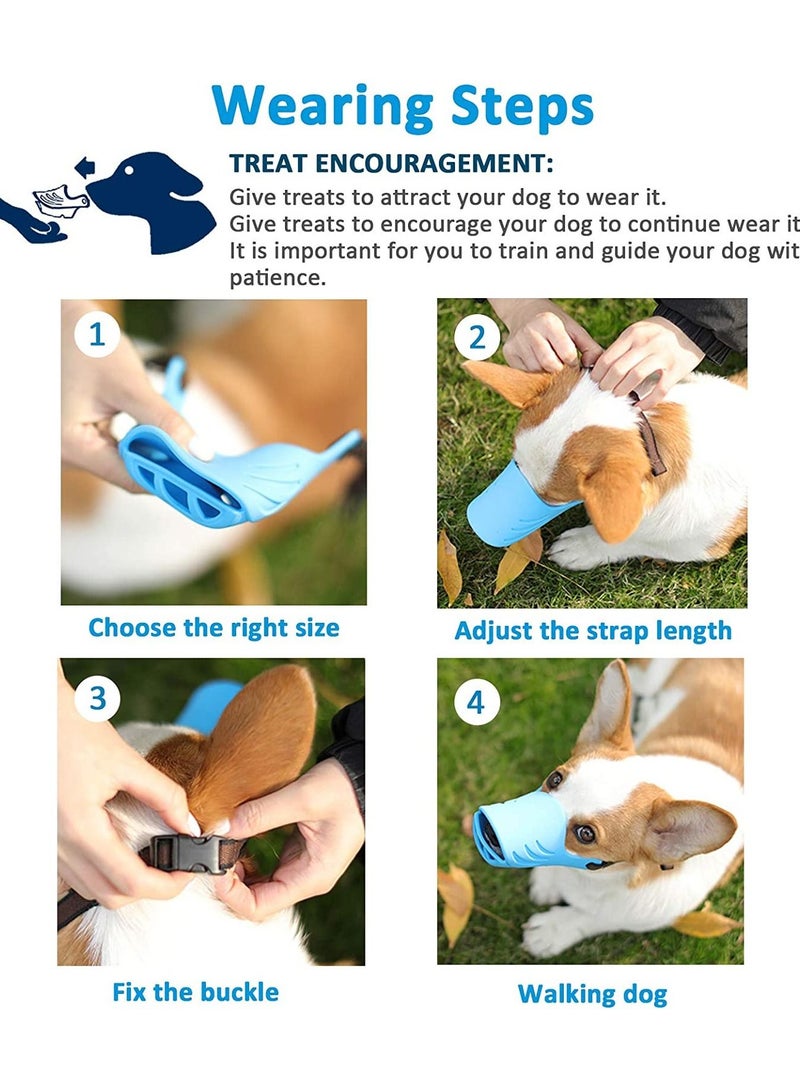 كمامة الكلب Altheqa الناعمة المصنوعة من السيليكون مع حزام قابل للتعديل للكلاب الصغيرة والمتوسطة الحجم - Image 5