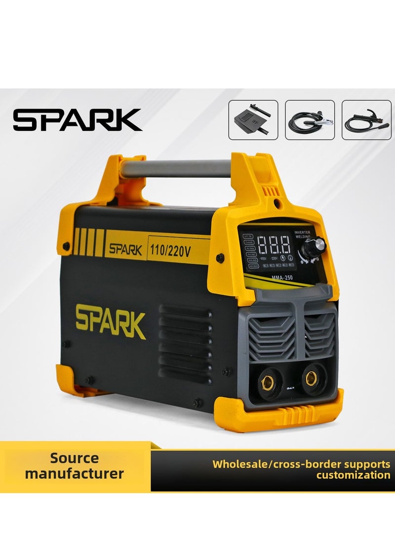 Spark SPARK 220V Portable Welding Machine MMA-250 Dual USB Socket Welding Machine With IGBT UAE Spot 20-120A Lightweight Welding Machine Dual Display Welding Machine Home Manual Welding  - Image 1
