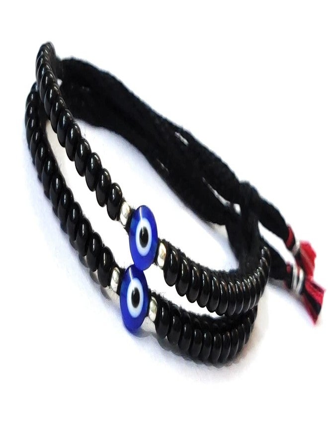 Jewel string Evil Eye Baby Nazariya bracelet adjustable (1pair) Size for newborn baby to 4 years toddler's girl boy (unisex child) baby anklet (Not for Adult) (size small) - Image 1