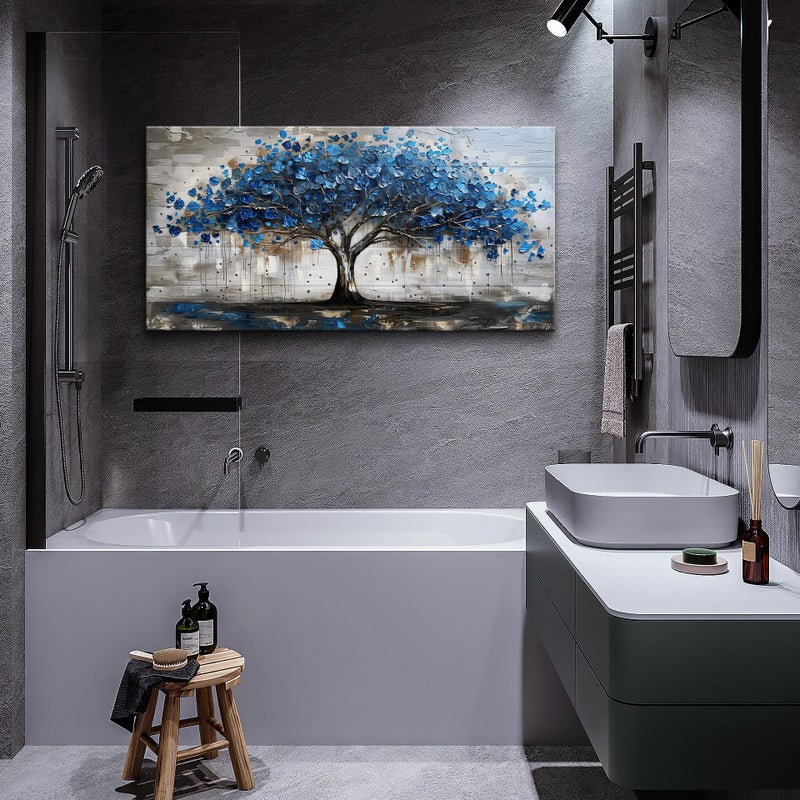 Lapremoly Framed Wall Decor For Living Room Wall Art For Office Bedroom Decor Tree Panoramic Landscape Wall Paintings Canvas Prints Textured Abstract Pictures Artwork Modern Home Decorations - Image 4